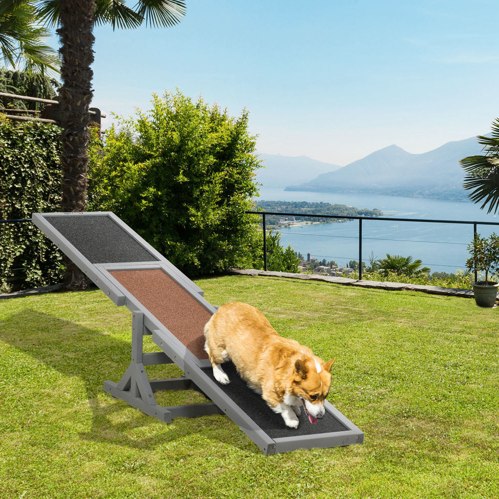 Pet X Supplies & Tack Grooming - PawHut Wooden Dog Agility Seesaw for