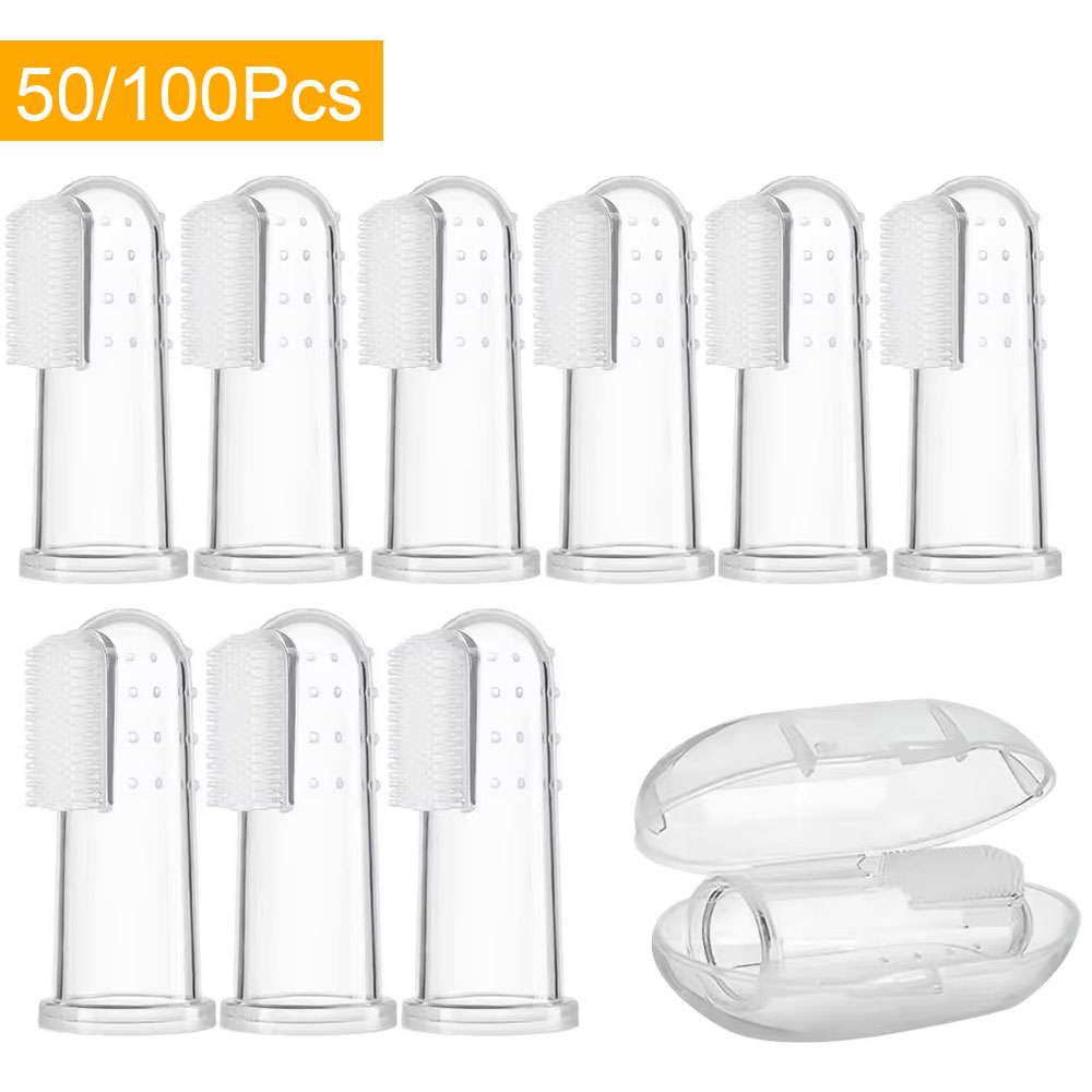 100/50Pcs Silicone Pet Finger  - Pet Supplies Dog Food review and price