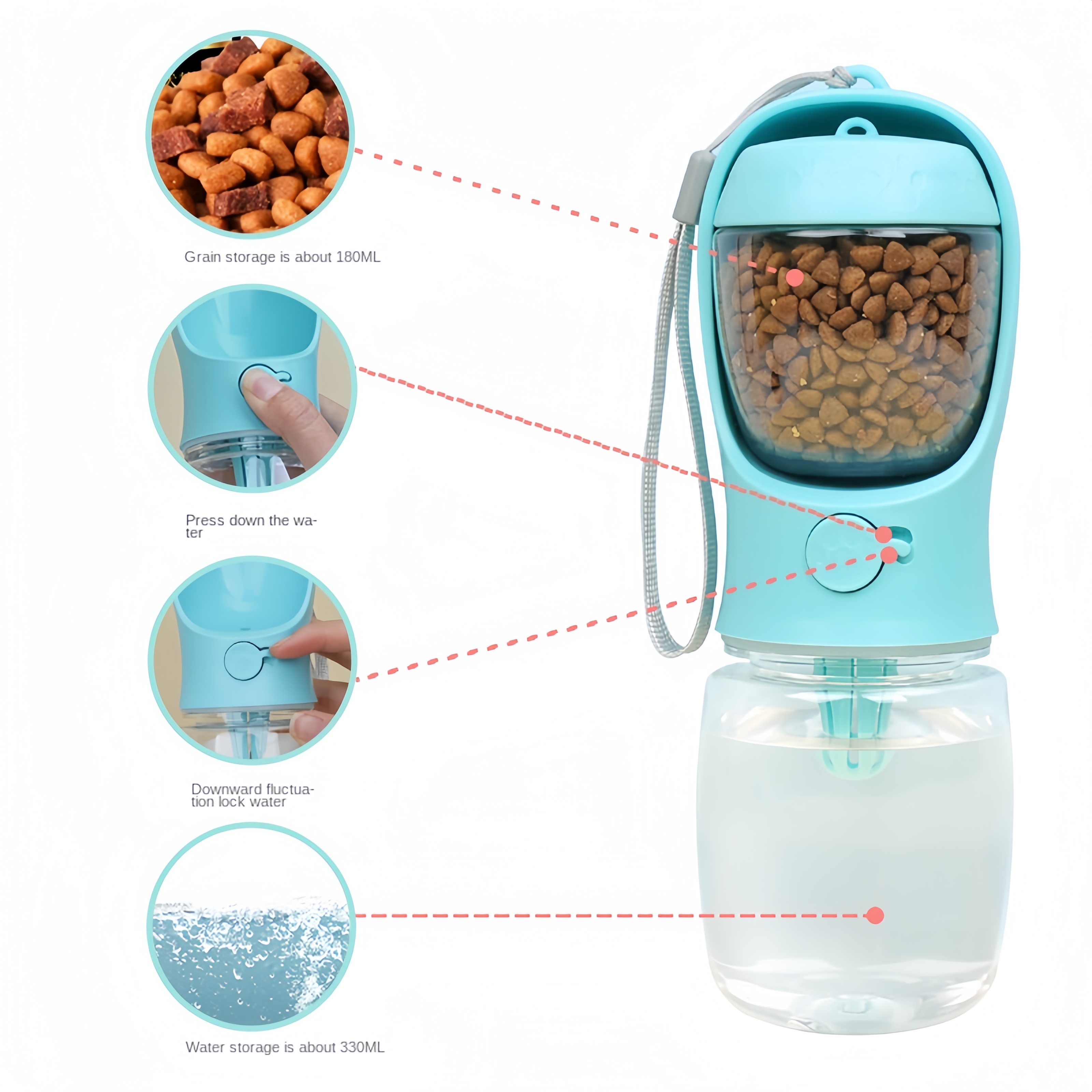 Portable Dog Cat Water Bottle  - Pet Supplies Dog Food review and price