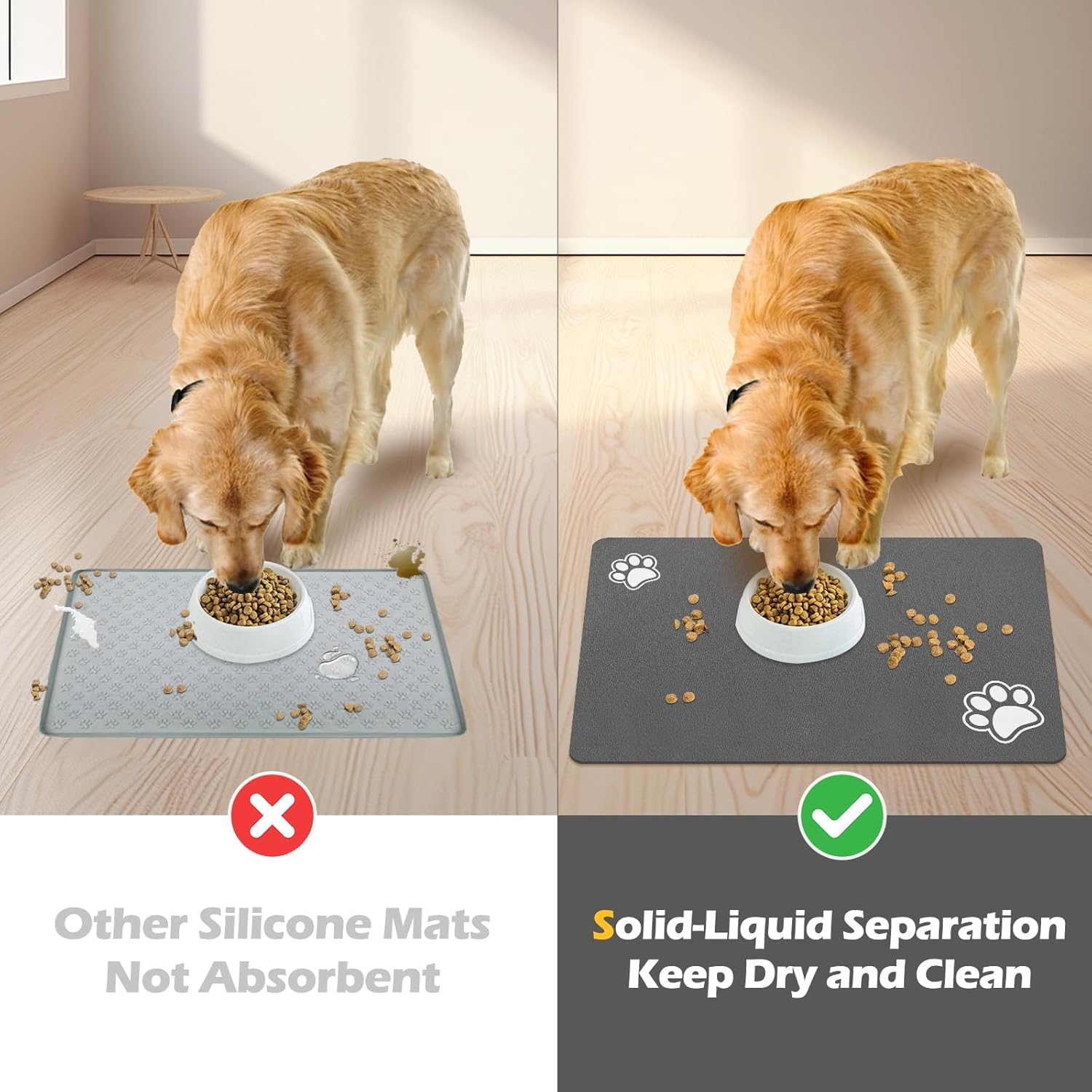 Pet Feeding Mat-Absorbent Dog  - Pet Supplies Dog Food review and price