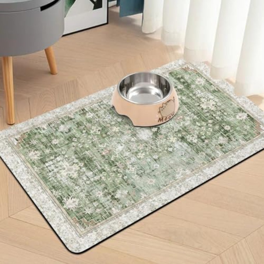 Pet Food Mats for Floor, Absor - Pet Supplies Dog Food review and price
