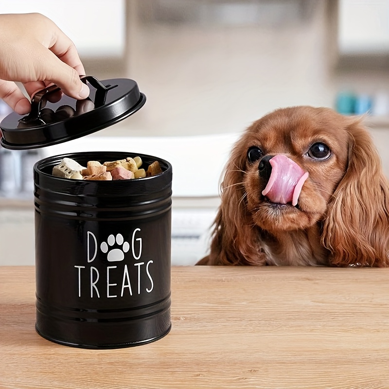 Metal Dog Treat Container Dog  - Pet Supplies Dog Food review and price