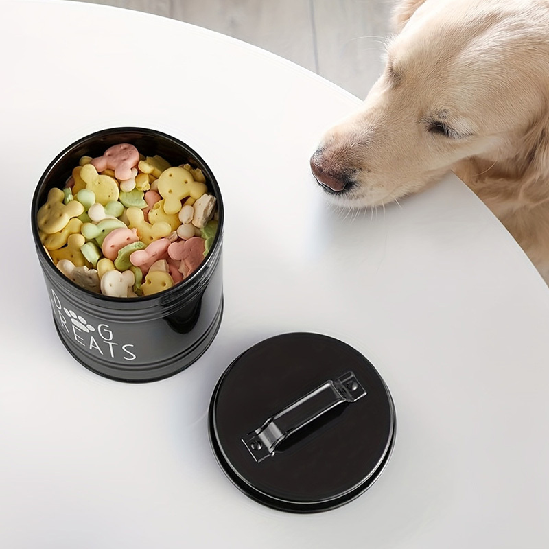 Metal Dog Treat Container Dog  - Pet Supplies Dog Food review and price