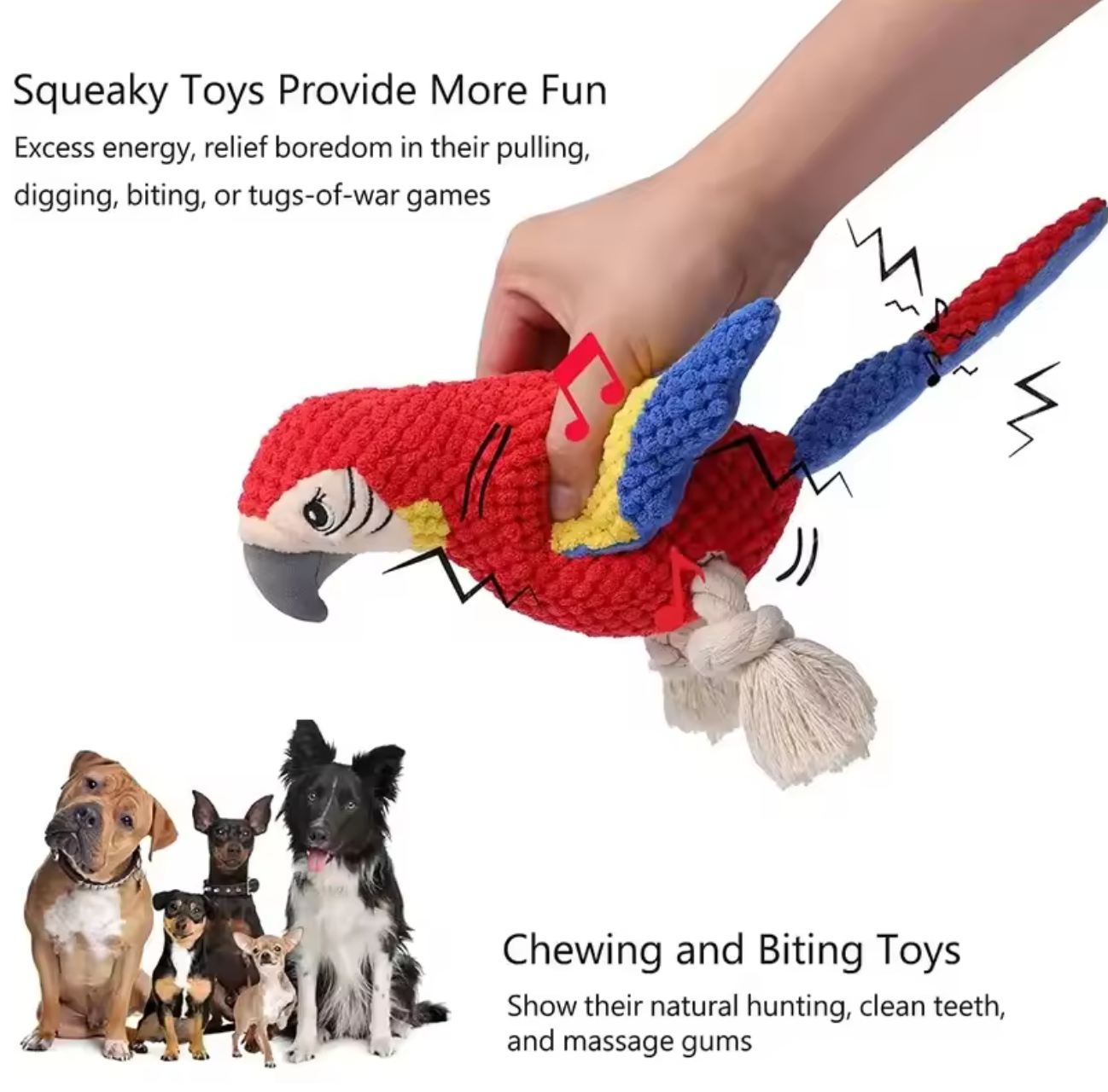 Indestructible Plush Parrot Do - Pet Supplies Dog Food review and price