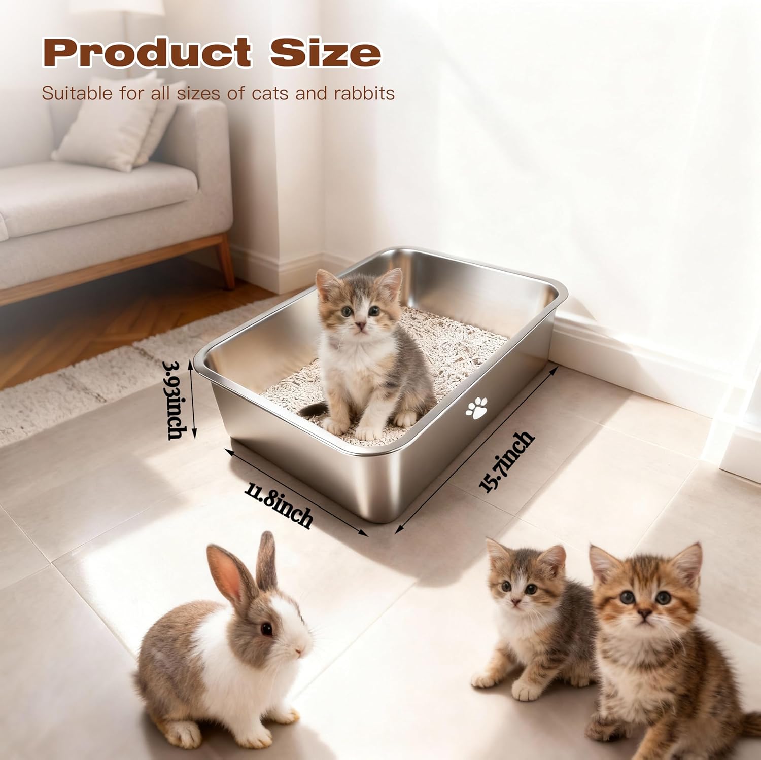 Stainless Steel Cat Litter Box - Pet X Supplies & Tack Grooming review and price