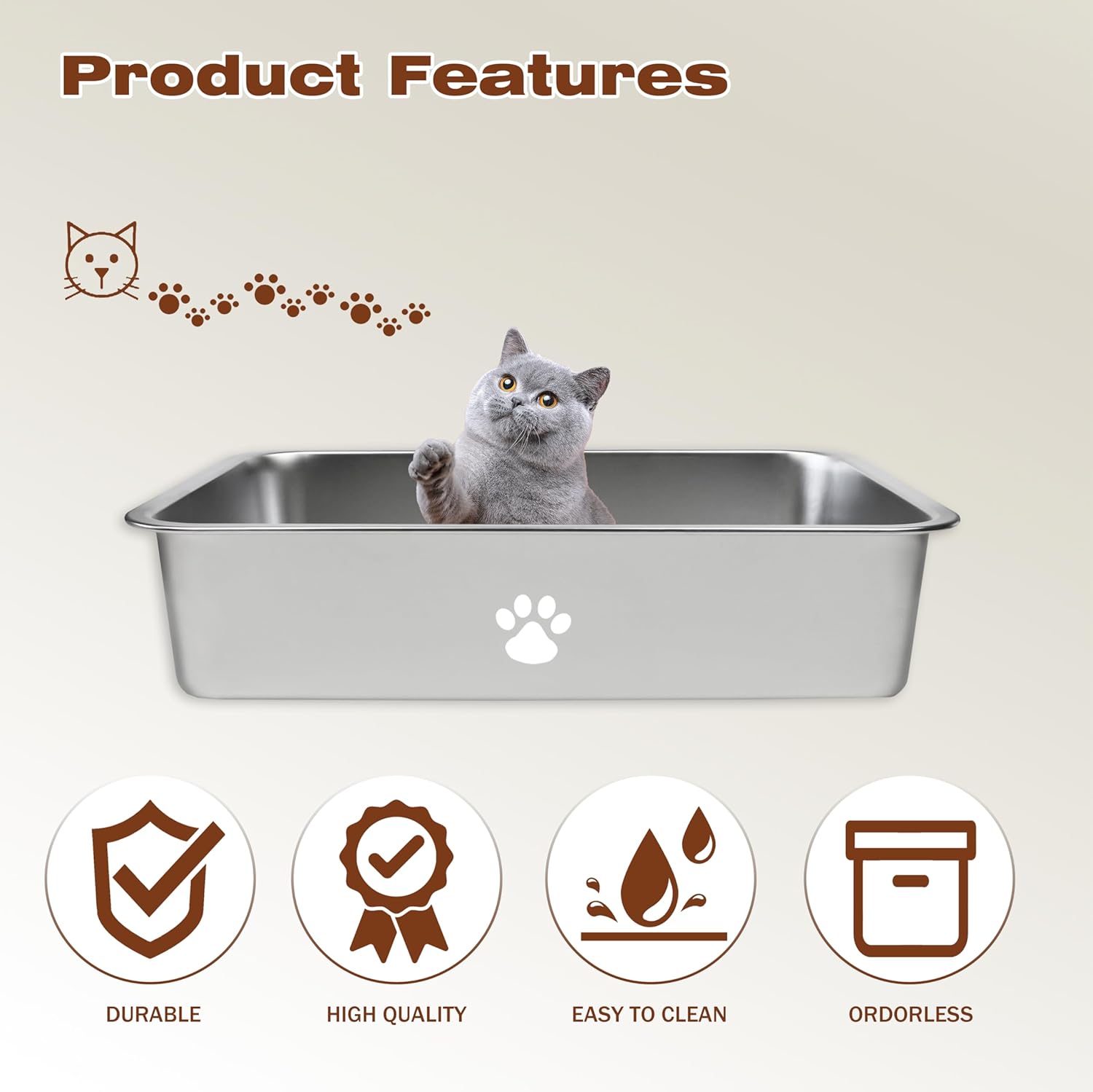 Stainless Steel Cat Litter Box - Pet X Supplies & Tack Grooming review and price