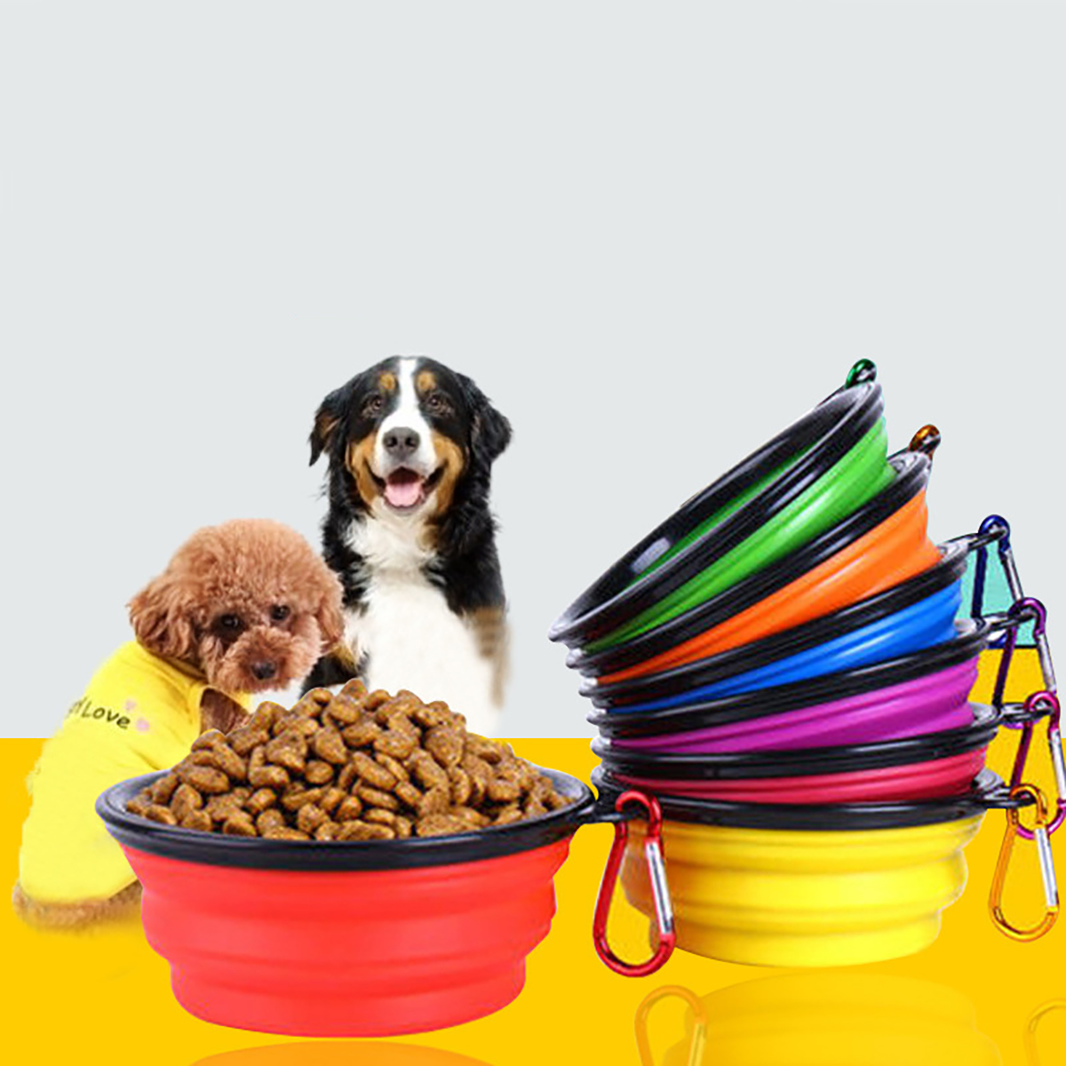 Collapsible Pet Silicone Dog F - Pet Supplies Dog Food review and price